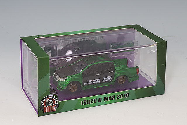 1/64 BM Creations Isuzu 2018 D-MAX Lowrider- Metallic Green イスズ ミニカー