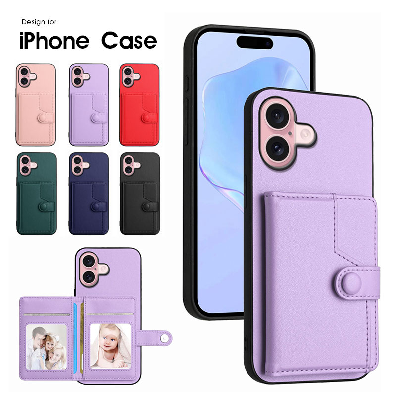 iPhoneケース 背面手帳型ケース iPhone 16 16 Plus 16 Pro 16 Pro max 15plus 15pro max 14Pro max 14Pro 14Plus iPhone 13 13 Pro 13Pro max カバー 背面 カード収納 iPhone SE ケース 第2世代 第3世代 iphone 8 ケース iphone 7ケース スタンド機能 レザーケース