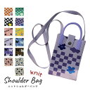 【期間限定 20%OFF】 ニットショルダーバッグ 2WAY ニットバッグ サイドバッグ スマホポーチ ニット ミニショルダー 2way スマホショルダー スマ...