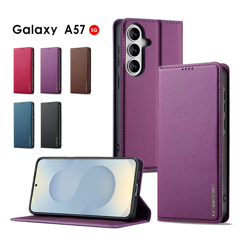 Mobile Phone Cases - スマホケース Galaxy A57 5Gケース 手帳型 galaxy a57 5g ケース レザーケース ギャラクシー A57 5Gケース 蓋ピタッケース SC-54Gケース 合皮ケース ギャラクシー a57 カバー sc-54gケース 耐衝撃ケース ギャラクシー a57 5g 携帯ケース カード収納 Galaxy a57 5G 手帳ケース