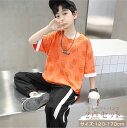 【期間限定 20%OFF】 子供服 2点セット 上下セット 夏 総柄 うさぎ 半袖 Tシャツ + ストレッチ パンツ 長ズボン かっこいい セットアップ キッズ服 ゆったり ジュニア 男の子 普段着 日常 カジュアル お出かけ 120 130 140 150 160 170 cm