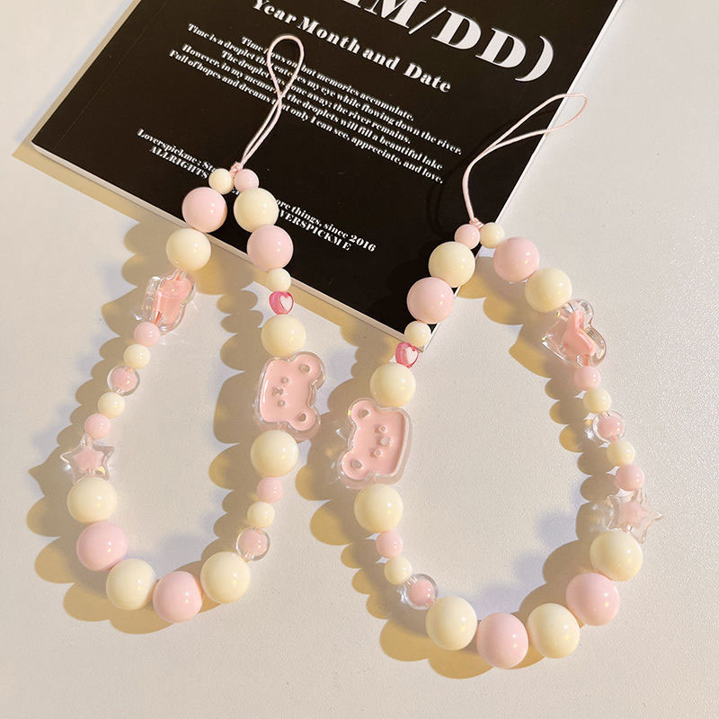 スマホケースのR＆M.sのスマホ ストラップ スマートフォンストラップ スマホストラップ ハンドタイプ 多用途 手首 スマホ 携帯 ハンドストラップ アクセサリー 落下防止 ビーズ スマホ ストラップ 手首ストラップ 鍵 バッグ 単品 シンプル 紛失防止 かわいい 可愛い 大人女子 携帯ストラップ｜アングル2