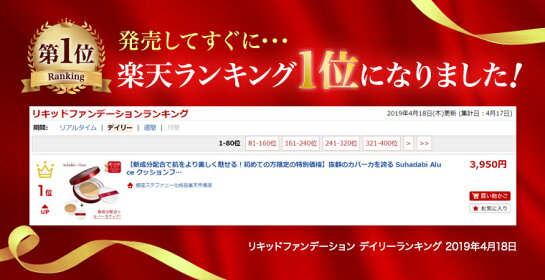 【新成分配合で肌をより美しく魅せる!初めての方限定の特別価格】抜群のカバー力を誇るSuhadabiAluceクッションファンデーションリフィル2個&ケース付きナチュラルオークル・ナチュラルベージュ