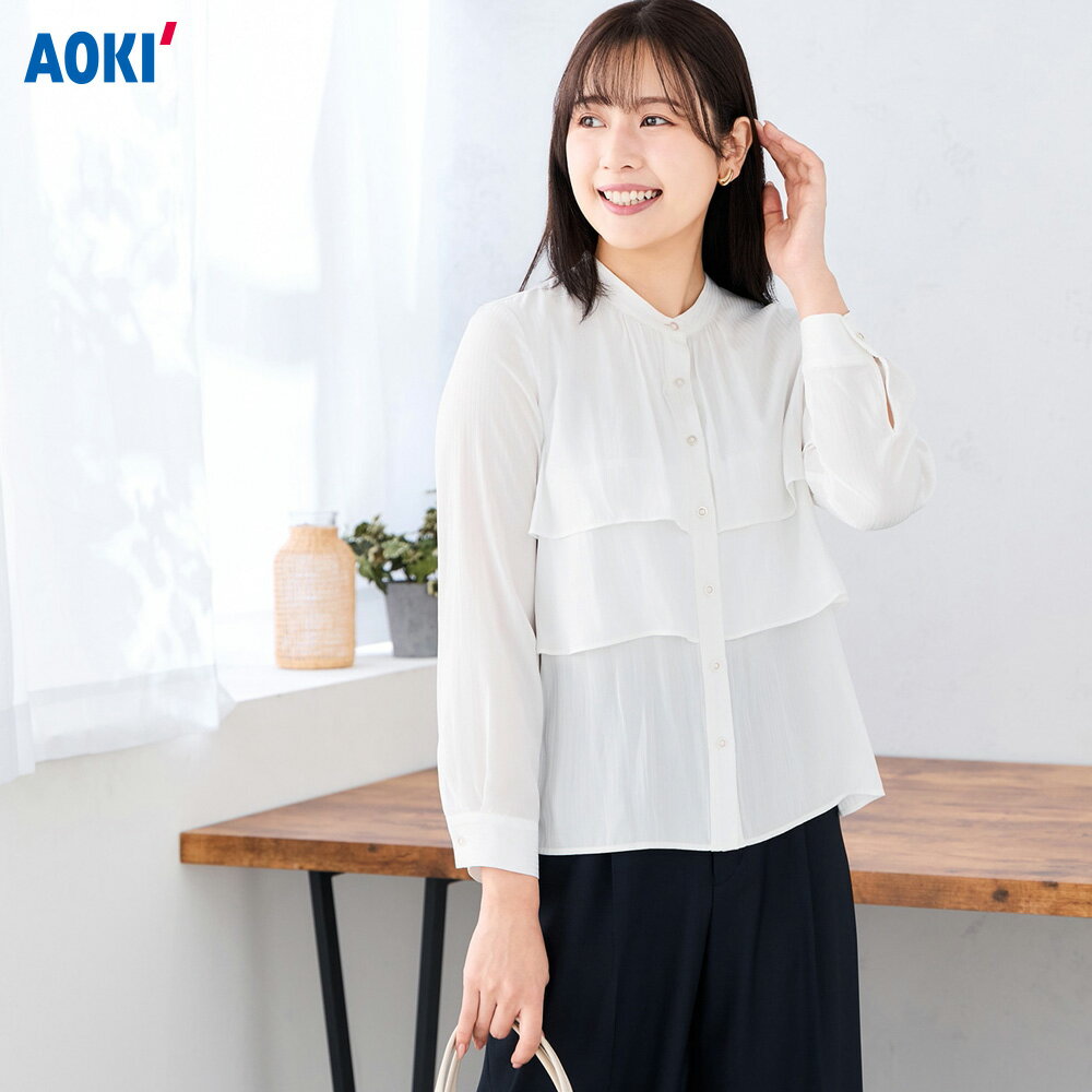 ＼ポイント10倍／ レイヤードブラウス レディース シャツ ブラウス 洗える 防シワ ノンアイロン かわいい キレイ 快適 着回し 仕事服 オフィスカジュアル 通勤 学校行事 セレモニー ギフト