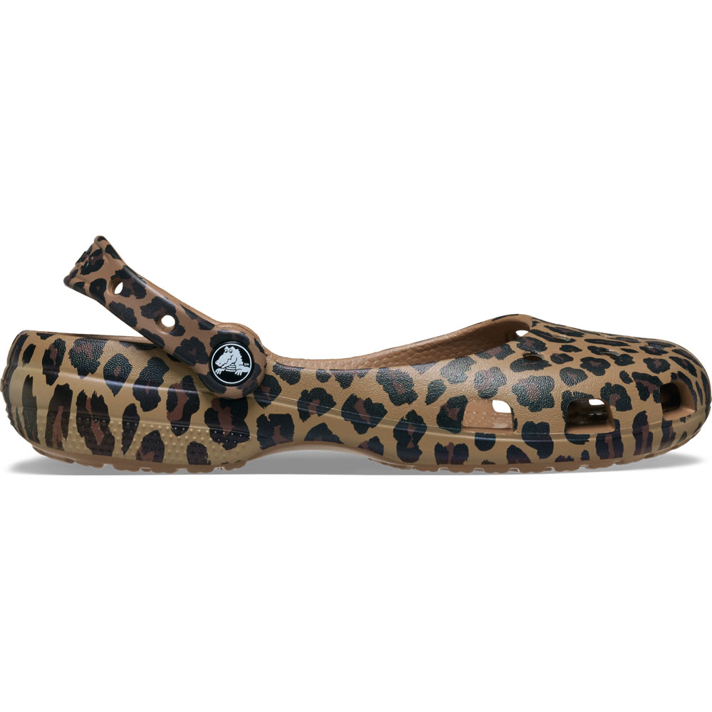 crocs クロックス 国内正規品 212478 レディース サンダル アニマル柄 Classic Animal Ballet Sepia/Leopard バレエフラット シューズ ヒールストラップ スタイリッシュ カジュアル 快適 モダン 軽量 フラット