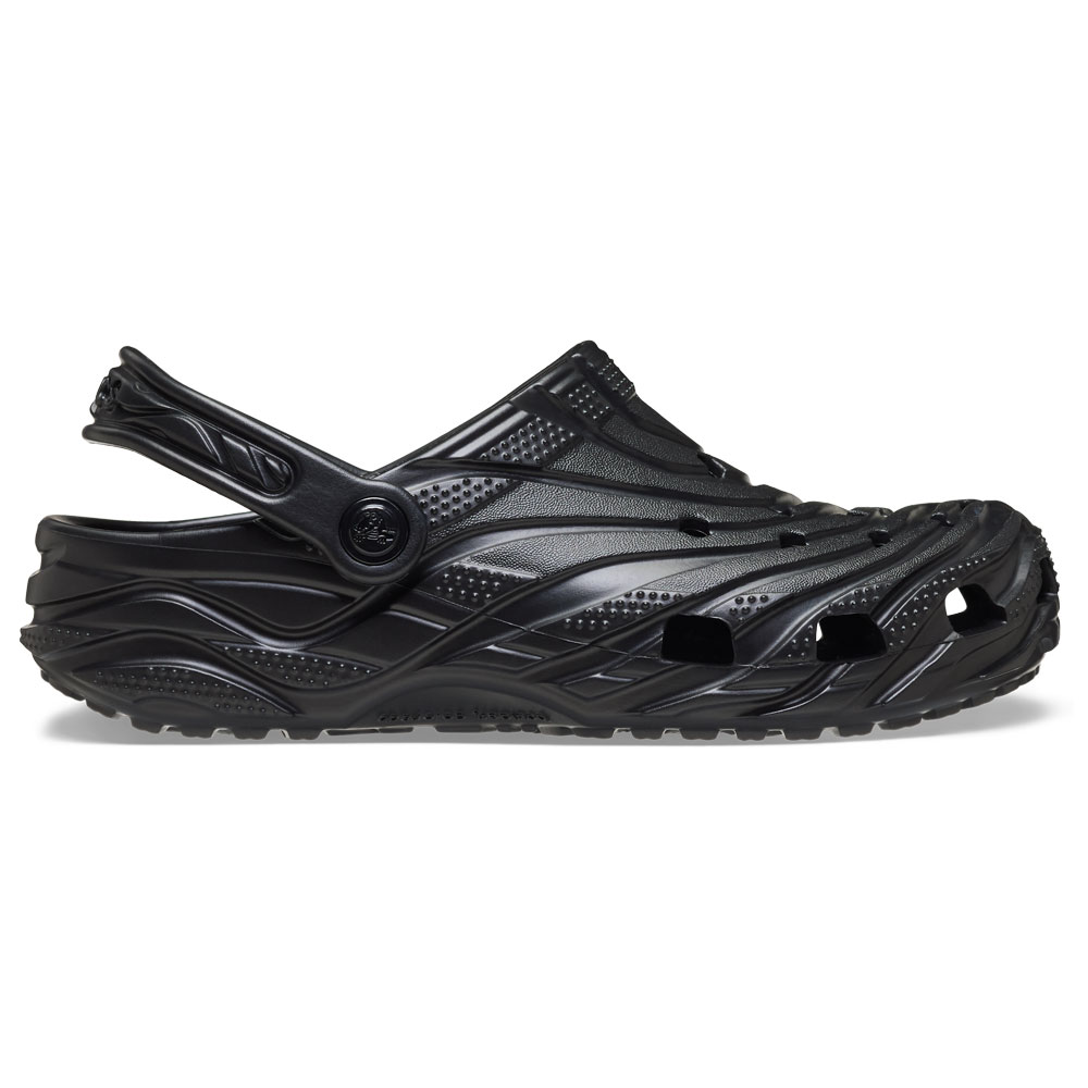 crocs クロックス 国内正規品 213440 ユニセックス メンズ レディース サンダル クロッグ Classic Erosion Clog Black 流線柄 サボ シンプル 履きやすい クッション性 黒 ブラック