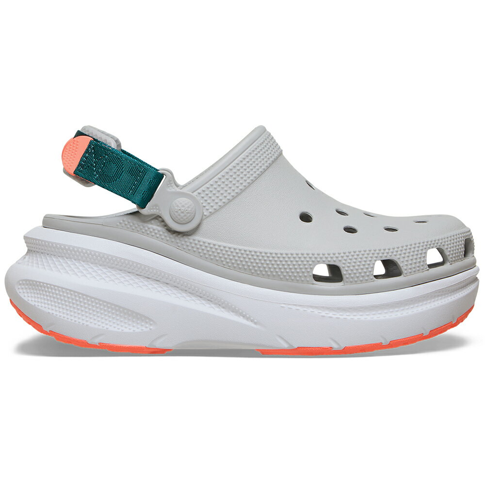 乐天商城 - crocs クロックス 国内正規品 214096 ユニセックス メンズ レディース サンダル クロッグ New Crush Move Clog Atmosphere クラッシュ バックベルト 調節可能 厚底 履きやすい クッション性 グレー 灰色