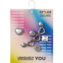 crocs クロックス ジビッツ jibbitz アクセサリー チャーム 10013669 Silver Romantic 5 Pack 5個セット シルバー ...