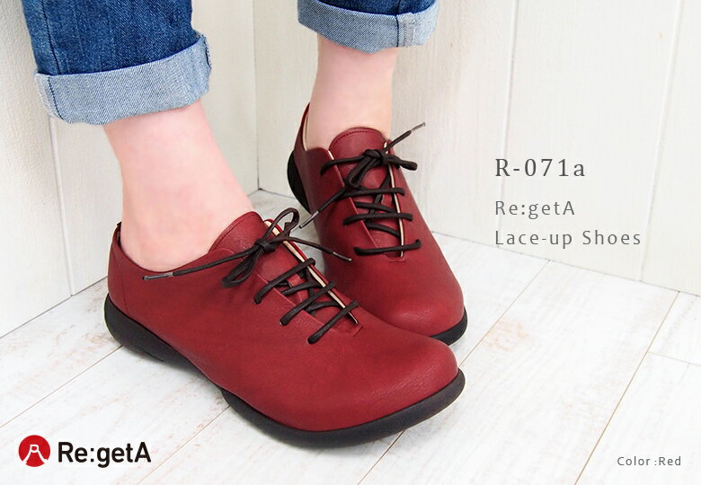 【SALE★30％OFF】リゲッタ シューズ レディース 靴 R071a フラット レースアップ ...