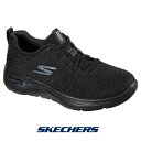 【今ならポイント10倍！】スケッチャーズ 124403w-bbk レディース スニーカー SKECHERS 靴 くつ シューズ shoes アーチサポート アーチフィット GO WALK ARCH FIT TVCMでも話題　Arch Fit Engineered Knit Lace Up 紐靴 レースアップ ワイドフィット wide 幅広