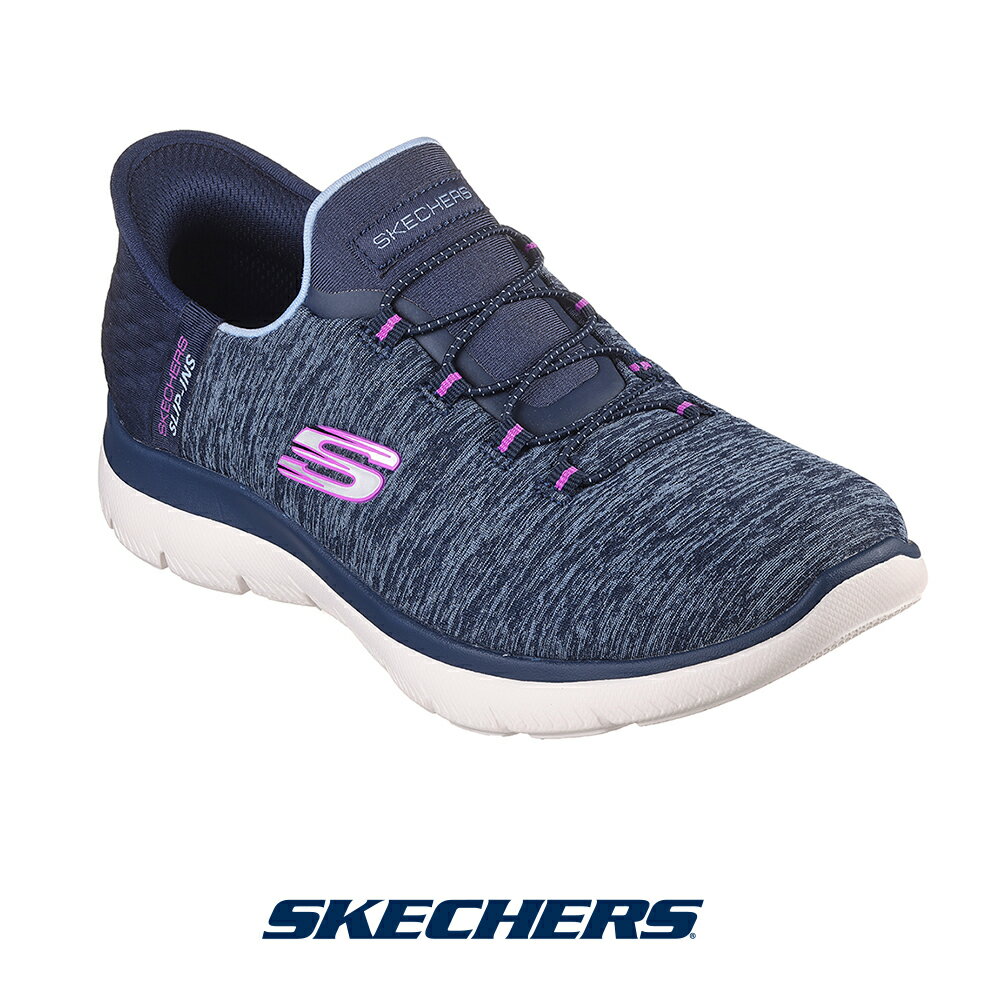 楽天リゲッタカヌー専門店 R-arkスケッチャーズ 149937-nvpr レディース スニーカー SKECHERS スリッポン slip-on スリップインズ Slip-ins 靴 くつ シューズ shoes バンジータイプ SUMMITS - DAZZLING H TVCM　テレビでも話題 手を使わずに履ける ハンズフリー handsfree