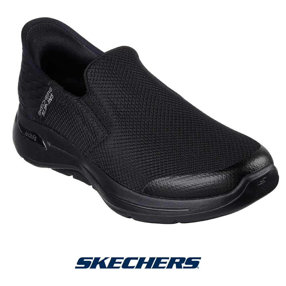 楽天リゲッタカヌー専門店 R-arkスケッチャーズ 216259-bbk メンズ スニーカー 靴 くつ shoes シューズ SKECHERS Slip-ins スリップインズ GO WALK Arch Fit Hands Free ゴーウォーク アーチフィット ハンズフリー スリッポン 手を使わず履ける テレビでも話題　TVCM