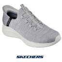 【今ならポイント10倍！】スケッチャーズ 232452-gry メンズ スニーカー SKECHERS スリッポン slip-on スリップインズ Slip-ins 靴 くつ シューズ バンジータイプ ULTRA FLEX 3.0 - RIGHT AWAY memoryfoam メモリーフォーム 低反発 スーパーソフト 立ったまま履ける