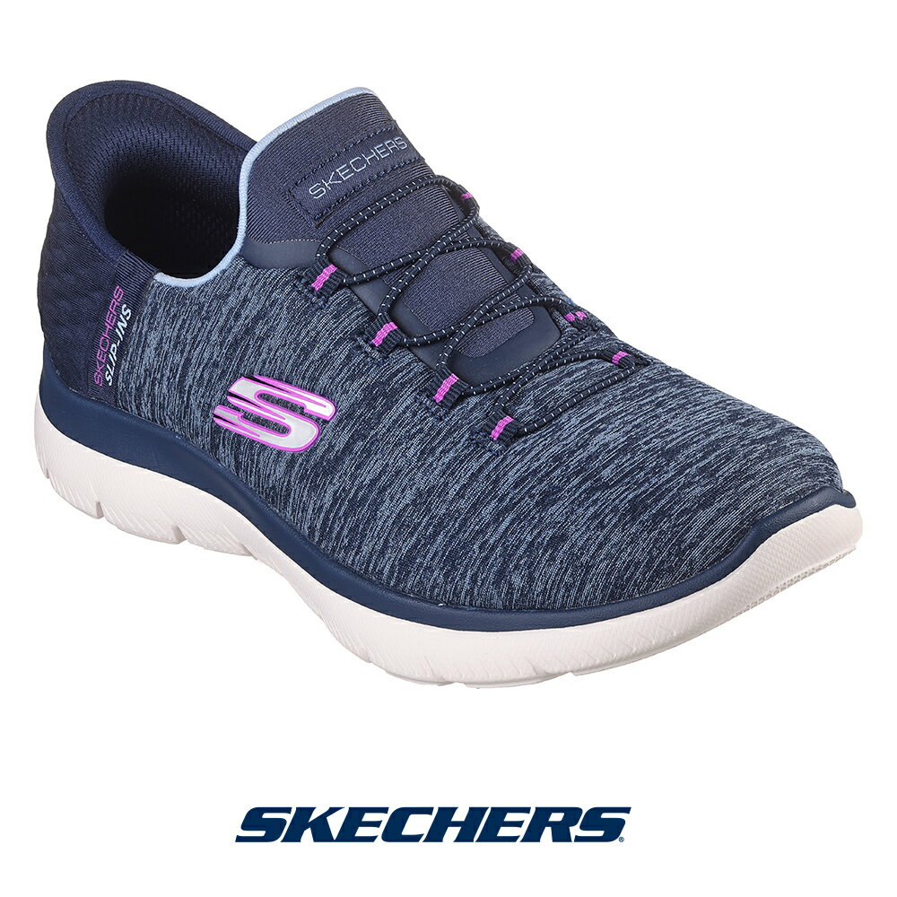 スケッチャーズ 149937w-nvpr レディース スニーカー Skechers Slip-ins Summits Dazzling Haze スケッチャーズ スリップインズ サミッツ ダズリング ヘイズ slip-on 靴 ハンズフリー TVCMで話題 手を使わず履ける ワイドフィット wide 幅広