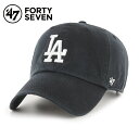 【最大4,000円OFFクーポン出現!】47 fortyseven フォーティーセブン キャップ 14751223 メンズ レディース 男女兼用 帽子 調整可能 cap クリーンナップ ロサンゼルス・ドジャース ブラック