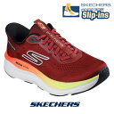 スケッチャーズ メンズ 221000 スリップインズ RDMT レッド/マルチ スニーカー SKECHERS MAX CUSHIONING MAX RUN Slip-ins スリッポン ハンズフリー 防滑加工 ゴガマット 洗濯機洗い可能