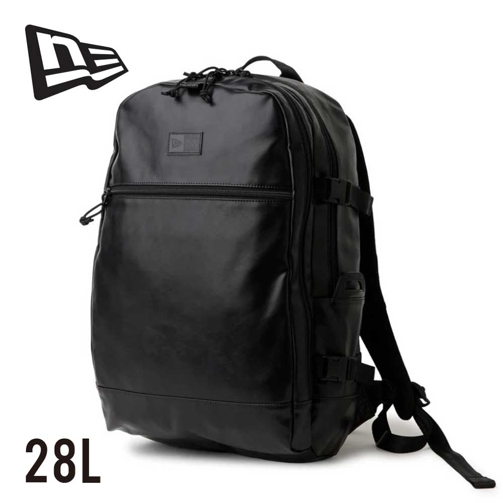 NEWERA ニューエラ スマートパック02 28L バックパック リュック 14750853 ブラック 黒 ユニセックス SMART PACK 02 SYN LEATHER BLK バッグ 定番 タウンユース シンセティックレザー 通勤 通学 シンプル