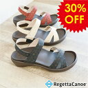 【Fashion THE SALE★30%OFF】リゲッタ カヌー サンダル レディース CJFW3518 和柄 和風 フラット ウェッジソール | コンフォー...