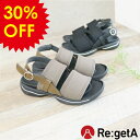 【Fashion THE SALE★30%OFF】リゲッタ シューズ 靴 レディース RE3093 黒ソール サンダル バックベルト | コンフォート 歩きやす...
