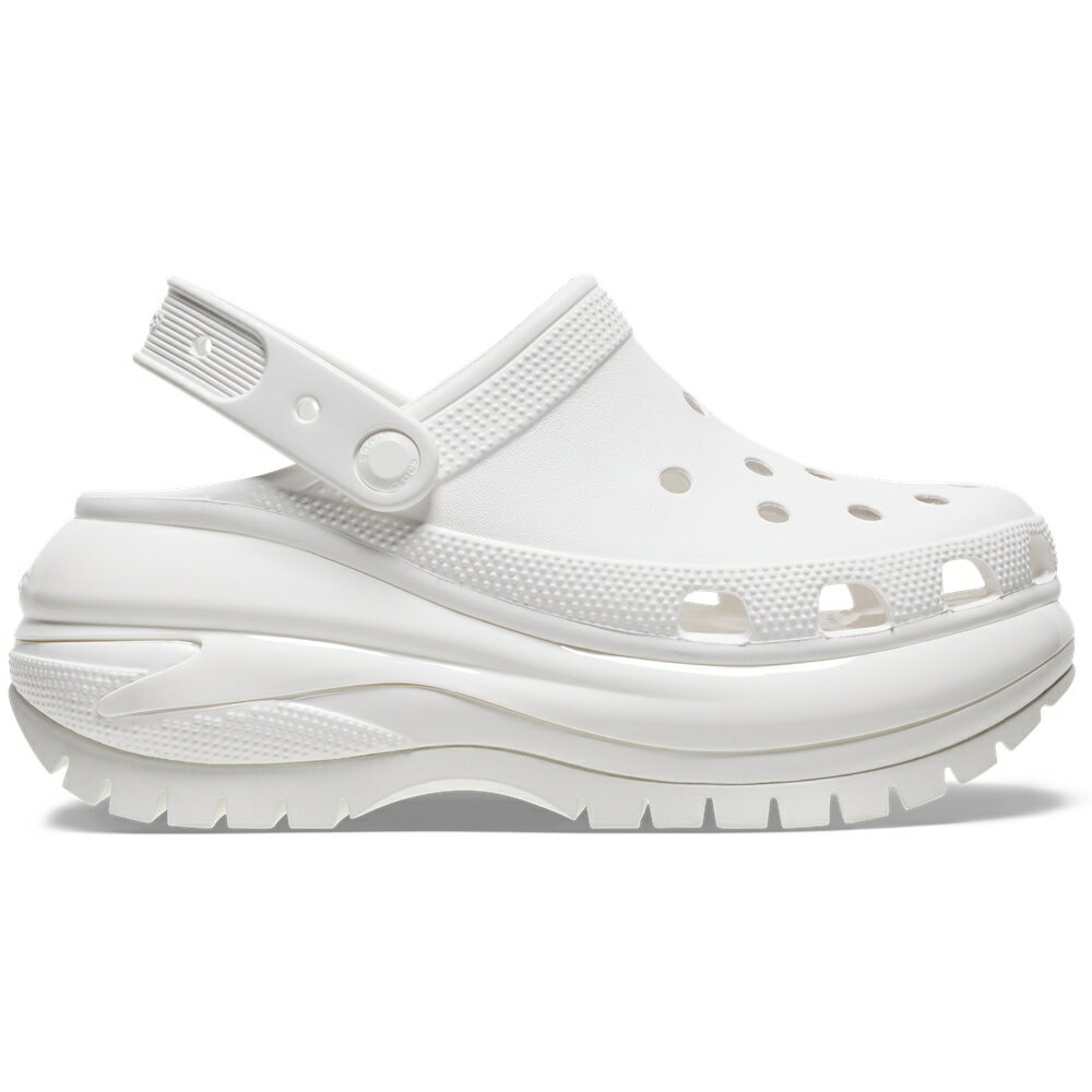 楽天リゲッタカヌー専門店 R-arkcrocs クロックス 国内正規品 207988 Mega Crush Clog White 100 メガ クラッシュ クロッグ サンダル 厚底 ホワイト 白 ユニセックス メンズ レディース UNISEX 男女兼用 トレンド カジュアル