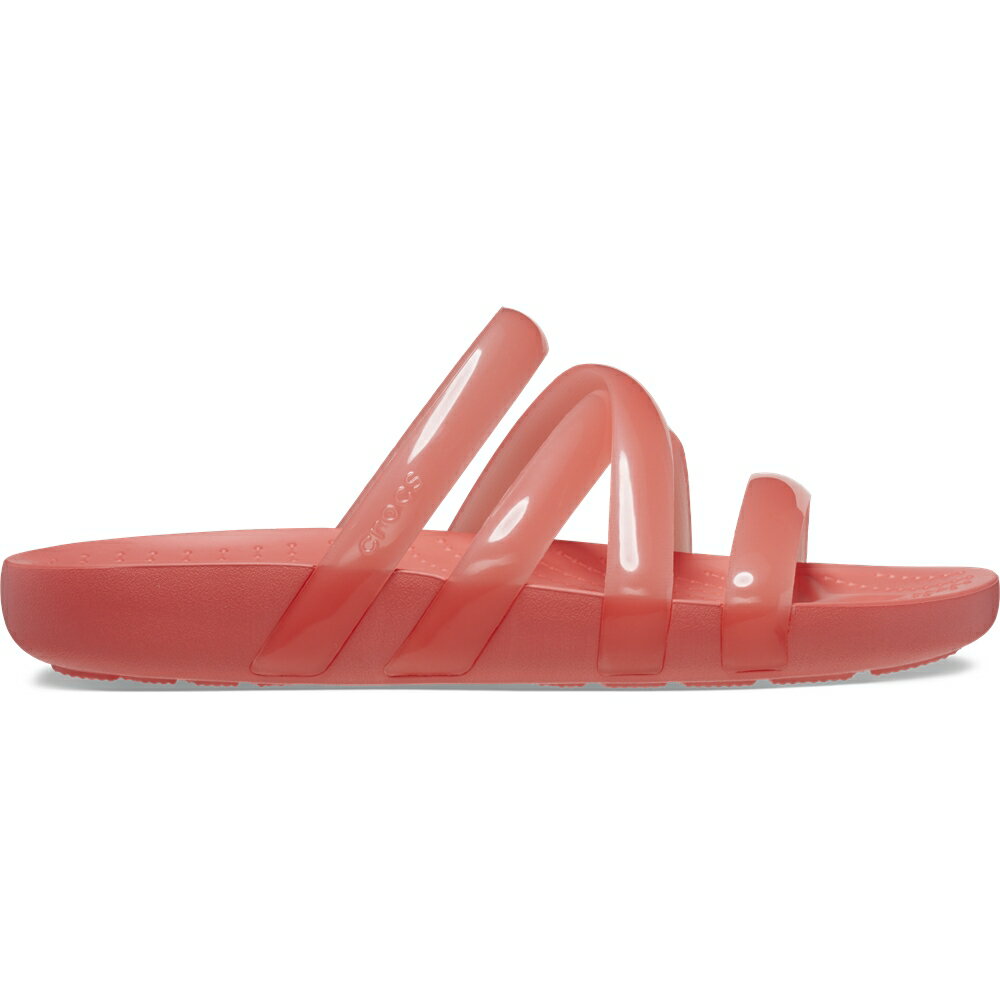 【アウトレット　セール　★50％OFF】　crocs クロックス 国内正規品 208537 crocs Splash Glossy Strappy Neon Watermelon 6vt スプラッシュ グロッシー ストラッピー サンダル スイカ ピンク レディース 女性 トレンド