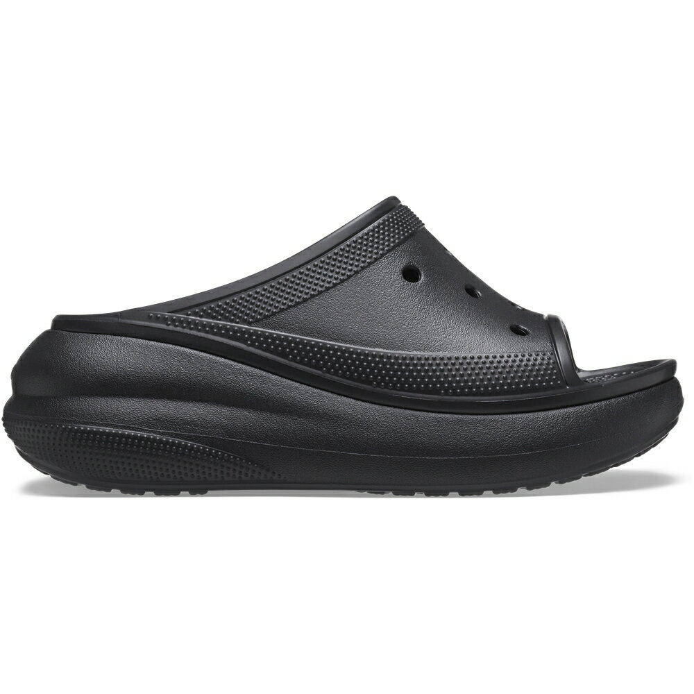 　crocs クロックス 国内正規品 208731 Crush Slide Black 001 クラッシュ スライド サンダル 厚底 ブラック 黒 ユニセックス メンズ レディース UNISEX 男女兼用 トレンド カジュアル シンプル