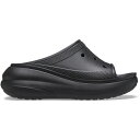 crocs クロックス 国内正規品 208731 Crush Slide Black 001 クラッシュ スライド サンダル 厚底 ブラック 黒 ユニセックス メンズ レディース UNISEX 男女兼用 トレンド カジュアル シンプル