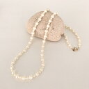 【20%OFFクーポン】パーティードレス 大小ミックスパールロングネックレス 【パールネックレス 冠婚葬祭 結婚式 ネックレス マナー パール ネックレス アク...
