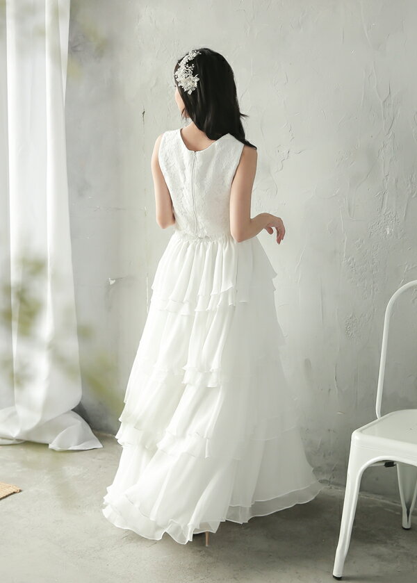 値引きする パーティードレス セパレートドレス ティアード 結婚式 撮影 フォト 2次会 花嫁ドレス ウェディングドレス White S M L ウエディング ハネムーン 海外 挙式 ホワイト 白サイズオーダー可能後撮 Stanchem Inc Com