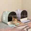/送料無料/ 猫 トイレ フルカバー 猫トイレ お掃除簡単 飛び散りにくい 大型猫 スコップ付き マット付き 散らかりにくいネコトイレ キャットトイレ シンプル ペットトイレ おしゃれ(4)