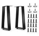 テーブル 脚 パーツ DIY テーブル脚 2本セット高さ40cm、60cm アイアン脚 黒 ブラック 鉄脚 スチール脚 取り替え脚自作 リメイク かんたん ダイ...
