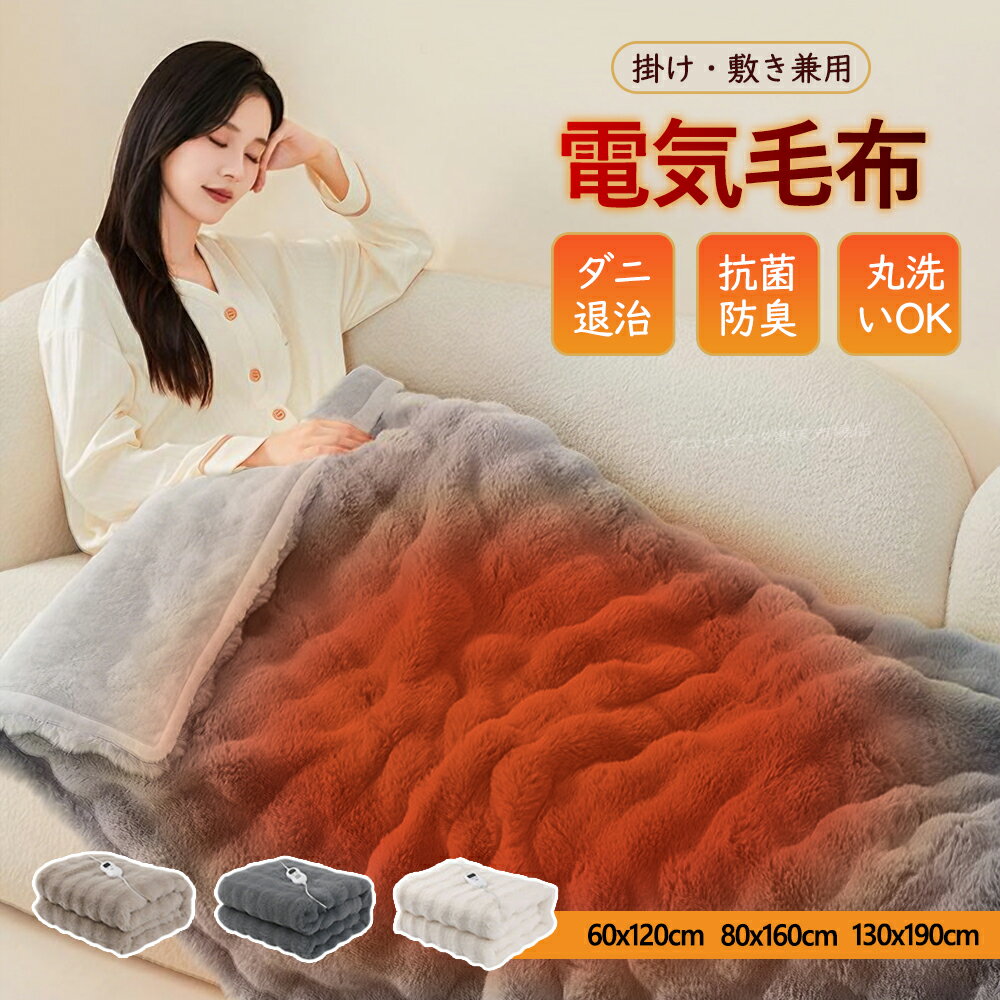 電気毛布 掛け 電気毛布 敷き 電気毛布 洗える 電気毛布 ひざ掛け USB ふわとろ毛布 掛け敷き 即暖 保温 タイマー付き 厚手 あったかい 抗菌防臭 ダニ退治 電気ブランケット シングル ダブル 節電 丸洗い もこもこ ふわふわ