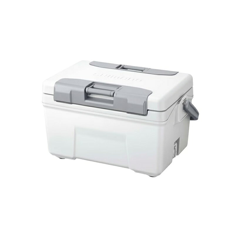 商品説明冷気を逃がさない密閉性と剛性を兼備。気軽に持ち出せるシリーズ最軽量モデル。「保冷力」「密閉性」「剛性感」を兼ね備えた求めやすい価格の軽量モデルです。断熱材にスチロールを採用した、アブソリュートシリーズの最軽量モデルです。密閉性の高い本体構造は十分以上の保冷力を発揮。底面には市販の保冷剤を2枚置くことができ、日帰りから1泊程度の気軽な釣りにピッタリです。●ペットボトルや保冷剤がぴったり収まる考え抜かれたサイズ感　底面には一般的な1000g前後の市販保冷剤を2枚並べて設置することが可能。　32Lモデルはその上に1Lのペットボトルを縦置きできる高さを確保しています。　フィールドでの使いやすさを考えた無駄のないサイズ設計です。●水漏れしにくく、冷気が逃げにくい優れた密閉性　アブソリュートフリーズシリーズは、新構造のレバー機構により高い密閉性を実現しています。　多少傾けても水漏れしにくく、冷気も逃げにくいのが特長。　車での移動する際も安心です。●密閉力とスチロール断熱材のW効果でしっかり保冷　新構造のレバー機構がもたらす密閉性とスチロール断熱材のダブル効果で内部をしっかり保冷。　食料やエサを熱から守ります。●ワンアクションで蓋を密着させる新構造レバー　アブソリュートフリーズシリーズには、ワンアクションで本体に蓋を圧着させる新構造のレバーを採用。　密閉度を高めることで冷気の逃げや水漏れを軽減し、 本体の保冷性能を最大限に引き出します。●左右からの開閉と取り外しが可能な両開き蓋　蓋は両側にレバーを配置し、左右どちら側からも開閉が可能。　蓋はワンアクションで取り外せるので、釣行後のお手入れも楽に行えます。●内部に水が溜まりにくい水抜き栓構造　本体内部は段差を排除した水が溜まりにくい形状。　水抜き栓はワンタッチで開閉でき、手を濡らすことなくスムーズに水を抜くことが可能です。●座っても変形しない堅牢ボディ　本体は厳しい検査基準をクリアした頑丈設計。　大人が座っても変形しない堅牢仕様です。　ちょっとした休憩をはじめ、堤防など足場のよい場所では座って釣りをしてもOKです。●常に清潔な状態を保つ抗菌ボディ　アブソリュートフリーズシリーズの本体インナー部には、抗菌剤・ノバロンを混ぜ込んだプラスチックを採用。　細菌の繁殖を抑え、清潔な状態が保たれます。●ハンドルバーと両サイドのグリップで積み下ろしも楽々　アブソリュートフリーズシリーズには、ハンドルバーと本体の両側にグリップを配置。　ハンドルバーによる片手での運搬以外に、両手でしっかり持ち上げることも可能です。　車への積み下ろしも楽々です。SHIMANOシマノ　アブソリュートフリーズ ライト●品番：NB-432W●カラー：ピュアホワイト●容量(L)：32●外寸(mm)：402×650×368●内寸(mm)：266×449×249●重量(kg)：6.9詳細はこちら