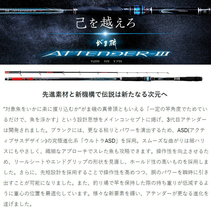 がまかつ がま磯アテンダー3 1.25号-5m / 釣具 釣り フィッシング r-bunbun-10024779 つり具のブンブン 楽天市場店 サンプル画像2