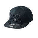 がまかつ GM9895 フラットブリムキャップ(BLACK WORKS) LL ブラックxブラック | 釣具 釣り フィッシング