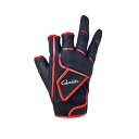 がまかつ GM7290 CORDURA トーナメントグローブ(3本切) LL ブラックxレッド | 釣具 釣り フィッシング