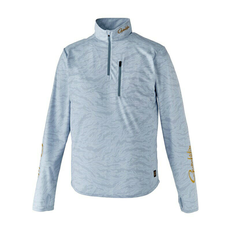 Wear - がまかつ GM3728 NFZジップシャツ ライトグレー 3L | 釣具 釣り フィッシング
