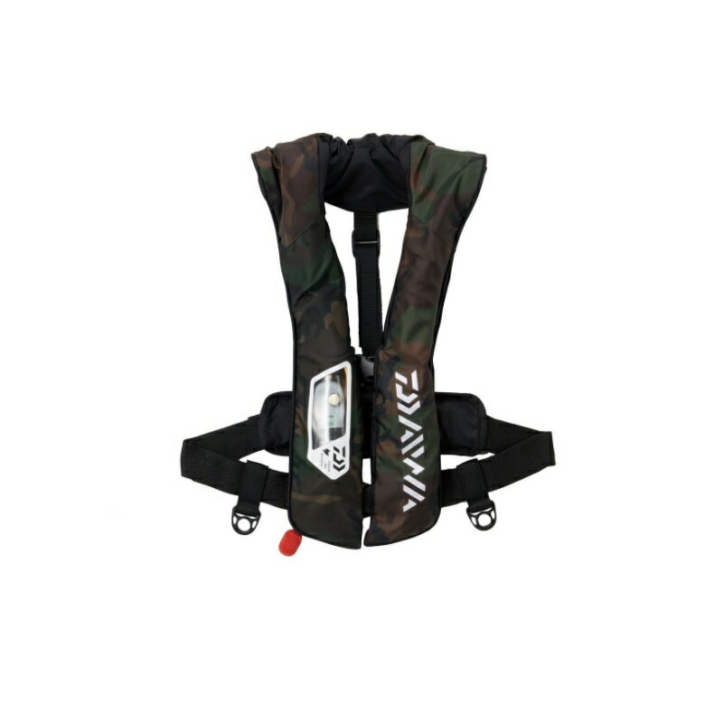 ダイワ DF-2021 ウォッシャブルライフジャケット(肩掛けタイプ手動・自動膨脹式) グリーンカモ フリー | 釣具 釣り フィッシング
