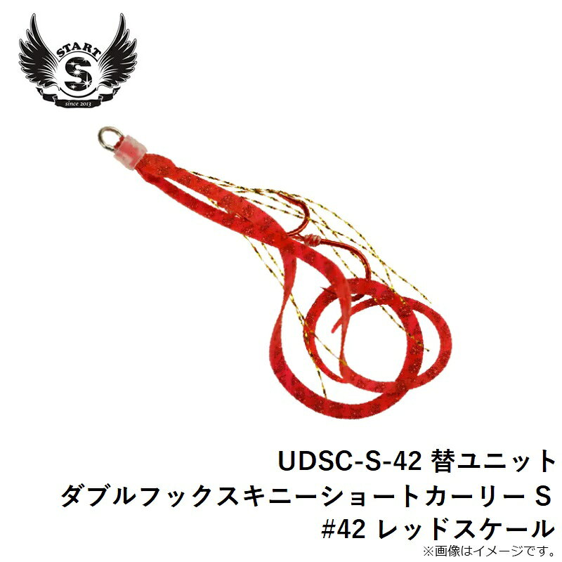 替ユニット ダブルフック スキニーショートカーリー S #42 レッドスケール の商品画像3枚目