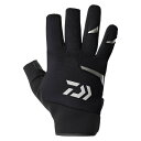 ダイワ DG-8424W 防寒ライトグリップグローブ 3本ロングカット L ブラック | 釣具 釣り フィッシング