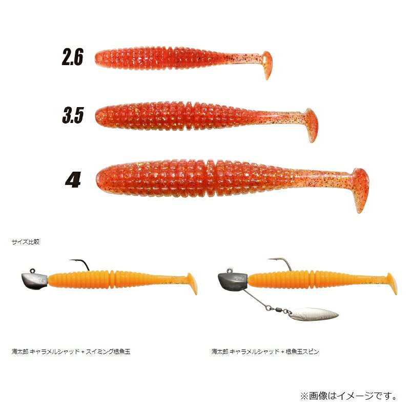 一誠 海太郎 キャラメルシャッド 2.6インチ #028 アカキン | 釣具 釣り フィッシング r-bunbun-10076112 つり具のブンブン 楽天市場店 サンプル画像3