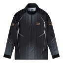 ダイワ DE-7525 ロングスリーブハーフジップシャツ ブラック 2XL | 釣具 釣り フィッシング