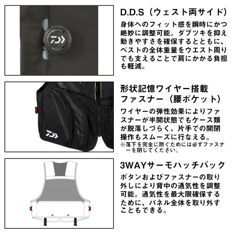 ダイワ DV-1025 スペシャル バリアテックショートベスト ライトグレー L | 釣具 釣...