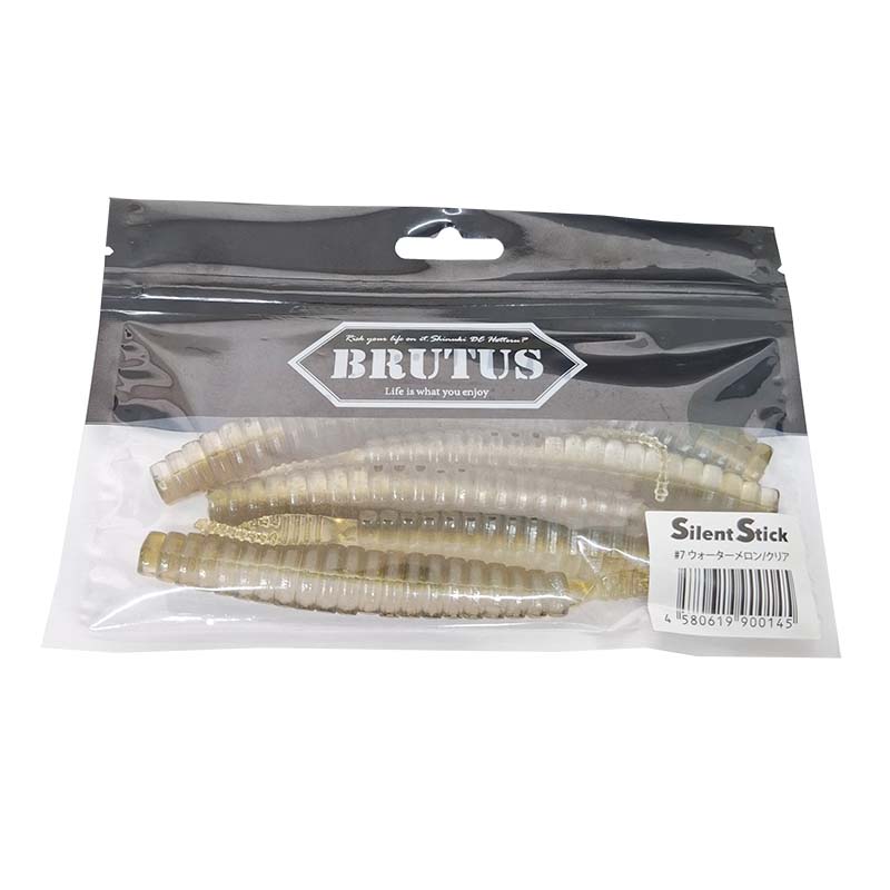【ブラックフライデー 期間中 エントリーでP10倍！】BRUTUS(ブルータス) サイレントスティック 6インチ #07 ウォーターメロンクリア | 釣具 釣り フィッシング