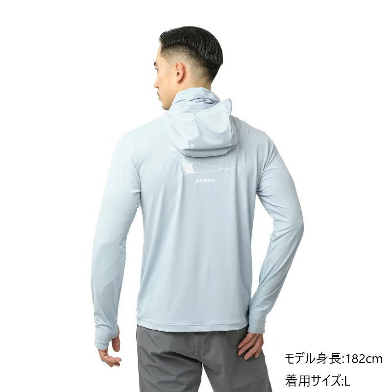 シマノ SH-060Y サンプロテクション フーディーシャツ 2XL ネイビー | 釣具 釣り フィッシング