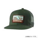 シマノ CA-067Y グラフィック フラットメッシュキャップ M グリーン | 釣具 釣り フィッシング