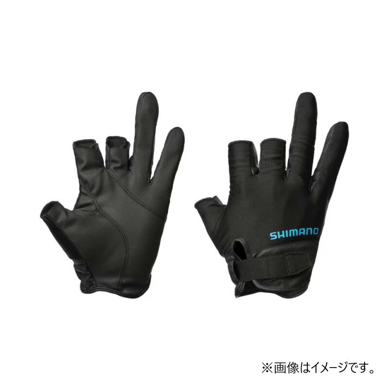 商品説明■充実の基本性能とこだわりの使い心地充実の基本性能を追求した汎用グローブ。手首のフィット感を向上させるゴムタブ仕様や手のひらの立体パターンなど使い心地にこだわった一品。■高機能ストレッチニットを手の甲に採用手の動きをしなやかに追従するストレッチニットはUVカット機能・吸水速乾機能も備えた高機能素材です。■ゴムタブ仕様で手首回りに高いフィット感手首の調整タブは伸縮性のあるゴムベルト仕様で手首を動かしやすく高いフィット感を実現。手のフィット感を好みに合わせたサイズを選んでも幅広い手首サイズにアジャストできることも魅力です。■ロッドを握り込みやすい立体パターン手のひらに独自パターンを採用。特に親指と人差し指の間のパターンはロッドを握りこむ空間を作る工夫です。■基本性能のバランスを考慮した手のひら素材手のひらの合皮素材は保護性・滑りにくさ・水の含みにくさ・メンテナンス性のバランスを考慮した素材選定。釣種・シーンを選ばない汎用性が魅力です。■3本指ぬき仕様作業性と保護性のバランスの良い3本指ぬき仕様●カラー：ブラック●サイズ：L詳細はこちら