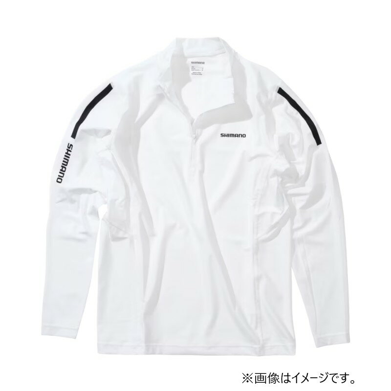 【スーパーSALE期間限定特価】SH-040X ウォーターリペル ハーフジップシャツ ロングスリーブ M ホワイト