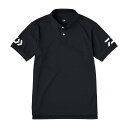 ダイワ DE-7925 半袖ポロシャツ ブラック×ホワイト L | 釣具 釣り フィッシング