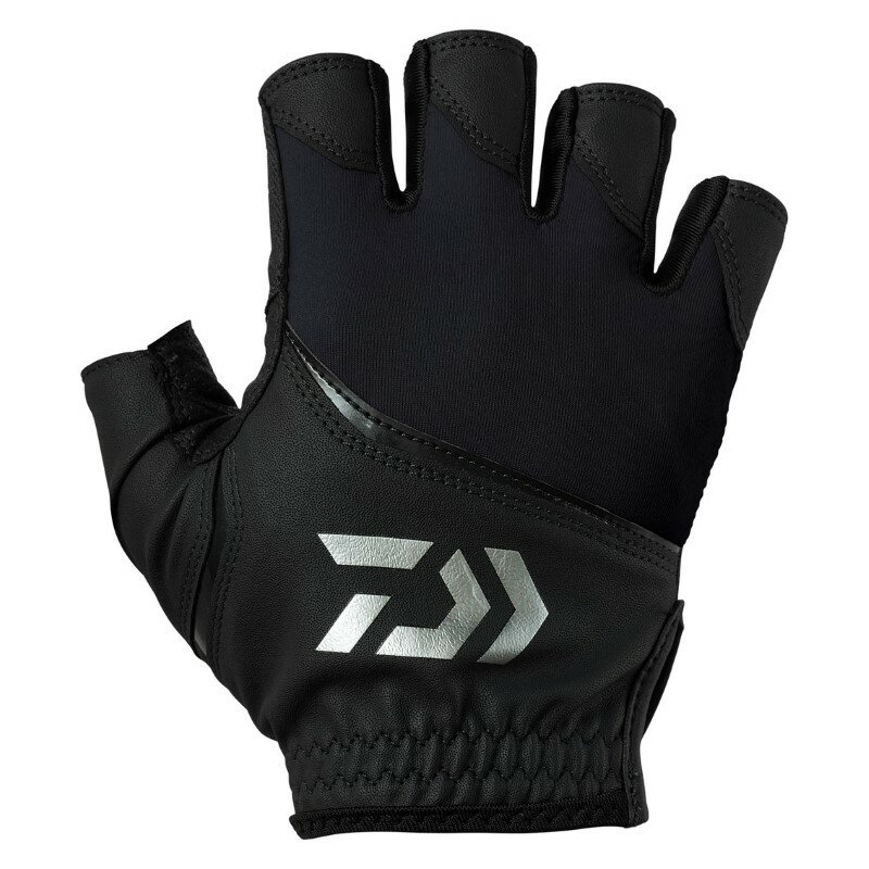 ダイワ DG-2125 パッド付きUVカットグローブ 5本カット ブラック M | 釣具 釣り フィ